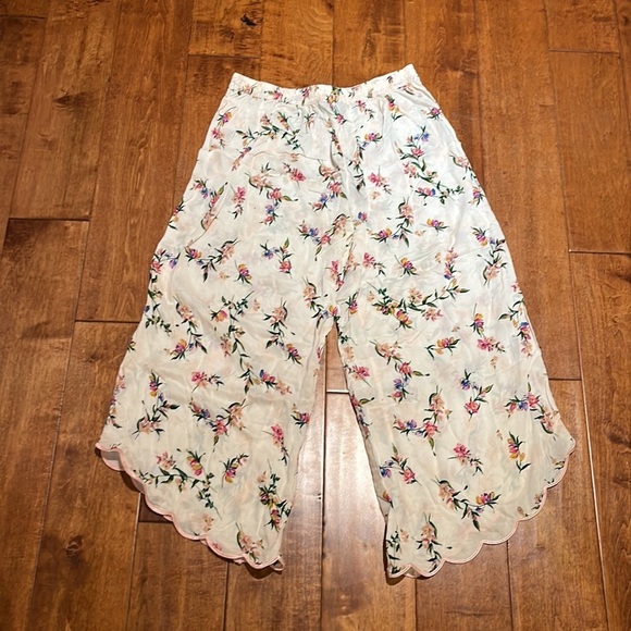 M&S Rose for Autograph Floral Cropped Pyjama Bottoms Size 4 - Picture 4 of 12
